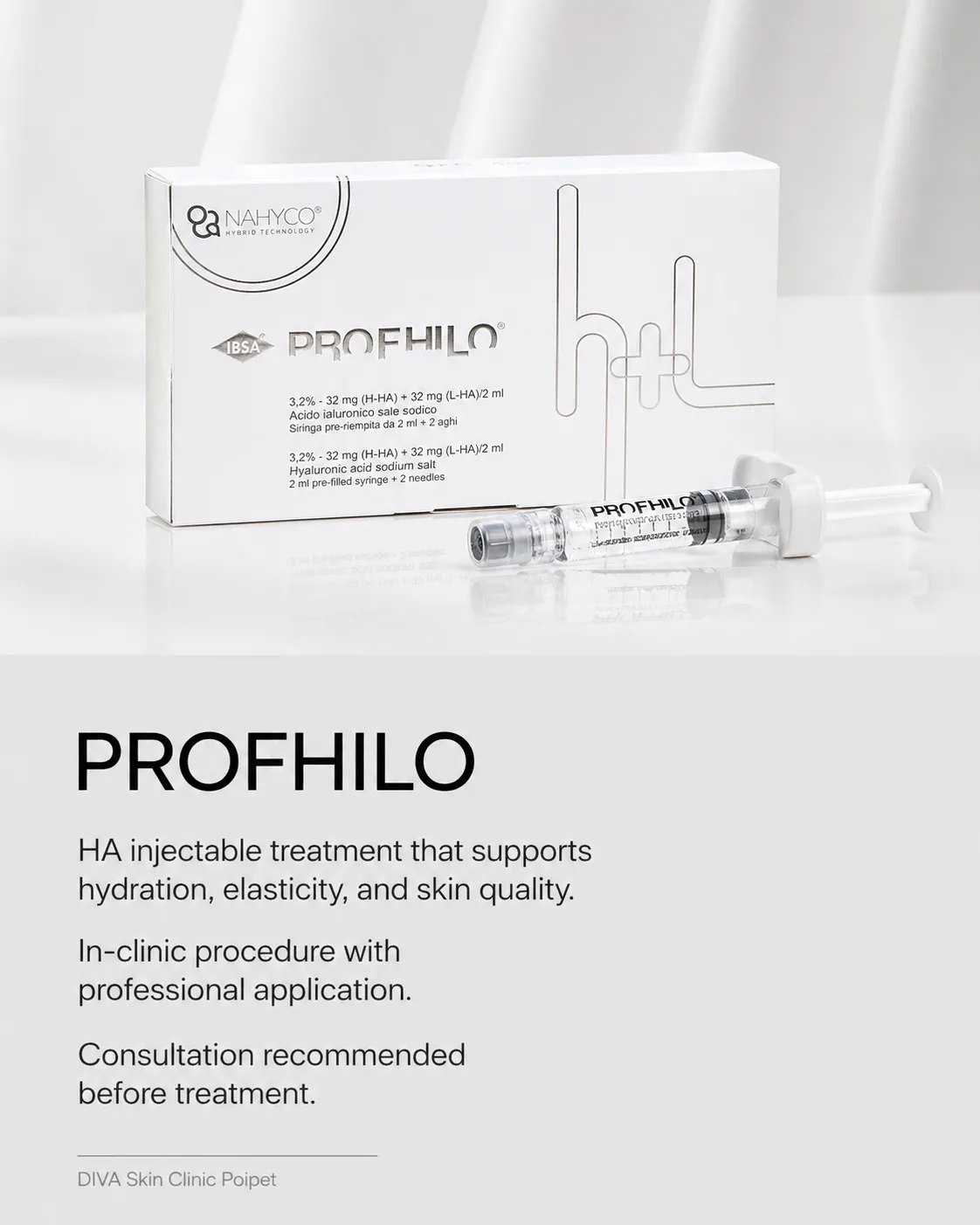 Profhilo product used at DIVA Skin Clinic Poipet